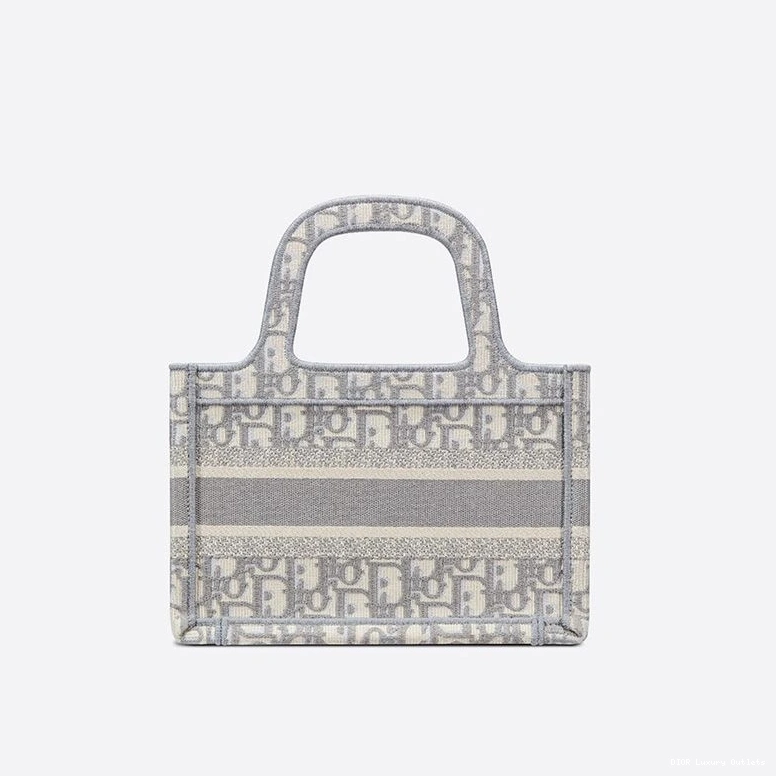 Cheap Motif Canvas Tote Book Dior Oblique Mini Grey 0817 Luxury